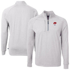 Buffalo Bills Cutter & Buck Big & Tall Adapt Eco Raglan Quarter-Zip Jacket
