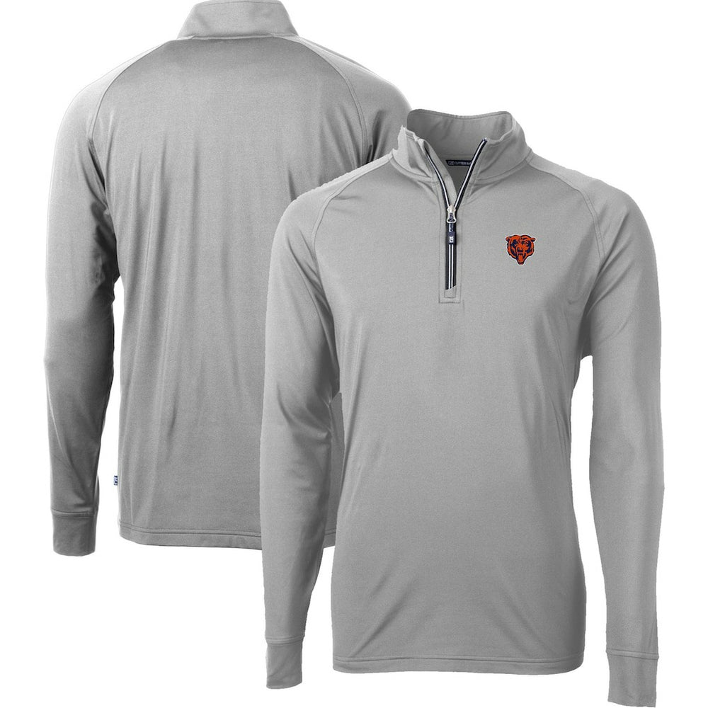 Chicago Bears Cutter & Buck Big & Tall Adapt Eco DryTec Raglan Quarter-Zip Jacket
