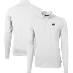 Washington Commanders Cutter & Buck Big & Tall Americana Virtue Eco Pique Quarter-Zip Jacket