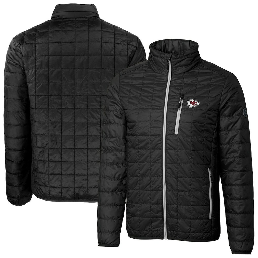 Kansas City Chiefs Cutter & Buck Big & Tall Rainier PrimaLoft Eco Insulated Full-Zip Hoodie Puffer Jacket