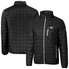 Kansas City Chiefs Cutter & Buck Big & Tall Rainier PrimaLoft Eco Insulated Full-Zip Hoodie Puffer Jacket