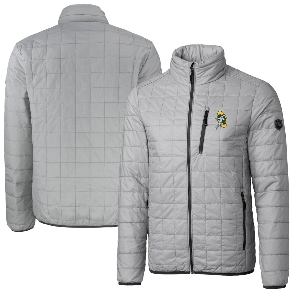 Green Bay Packers Cutter & Buck Big & Tall Rainier PrimaLoft Eco Insulated Full-Zip Puffer Jacket