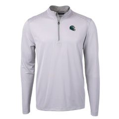 Philadelphia Eagles Cutter & Buck Big & Tall Virtue Eco Pique Micro Stripe Tri-Blend Quarter-Zip Jacket