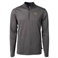 San Francisco 49ers Cutter & Buck Big & Tall Virtue Eco Pique Micro Stripe Tri-Blend Quarter-Zip Jacket