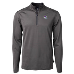 Buffalo Bills Cutter & Buck Big & Tall Virtue Eco Pique Micro Stripe Tri-Blend Quarter-Zip Jacket