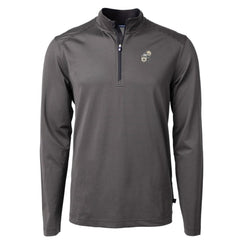 New Orleans Saints Cutter & Buck Big & Tall Virtue Eco Pique Micro Stripe Tri-Blend Quarter-Zip Jacket