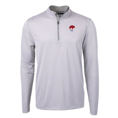 Buffalo Bills Cutter & Buck Big & Tall Virtue Eco Pique Micro Stripe Tri-Blend Quarter-Zip Jacket
