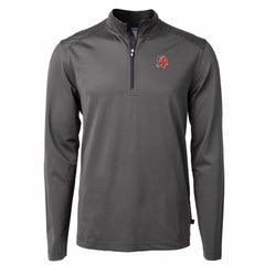 Tampa Bay Buccaneers Cutter & Buck Big & Tall Virtue Eco Pique Micro Stripe Tri-Blend Quarter-Zip Jacket