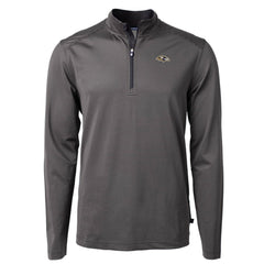 Baltimore Ravens Cutter & Buck Big & Tall Virtue Eco Pique Micro Stripe Tri-Blend Quarter-Zip Jacket