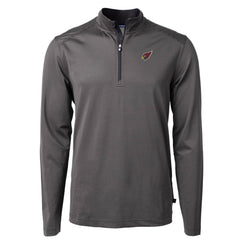 Arizona Cardinals Cutter & Buck Big & Tall Virtue Eco Pique Micro Stripe Tri-Blend Quarter-Zip Jacket
