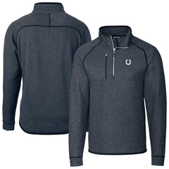 Indianapolis Colts Cutter & Buck Big & Tall Mainsail Sweater-Knit Half-Zip Jacket