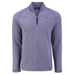 Baltimore Ravens Cutter & Buck Peshastin Eco Fleece Tri-Blend Raglan Recycled Quarter-Zip Jacket