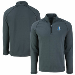 Detroit Lions Cutter & Buck Peshastin Eco Fleece Tri-Blend Raglan Recycled Quarter-Zip Jacket