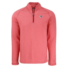 Kansas City Chiefs Cutter & Buck Peshastin Eco Fleece Tri-Blend Raglan Recycled Quarter-Zip Jacket