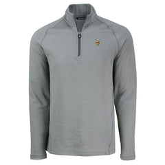 Minnesota Vikings Cutter & Buck Peshastin Eco Fleece Tri-Blend Raglan Recycled Quarter-Zip Jacket