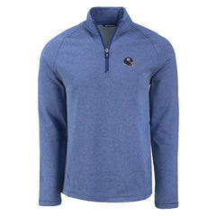 New York Giants Cutter & Buck Peshastin Eco Fleece Tri-Blend Raglan Recycled Quarter-Zip Jacket