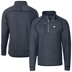 New York Giants Cutter & Buck Big & Tall Mainsail Sweater-Knit Raglan Half-Zip Jacket