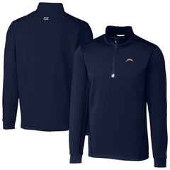 Los Angeles Chargers Cutter & Buck Big & Tall Traverse Stretch Quarter-Zip Top