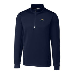 Los Angeles Chargers Cutter & Buck Big & Tall Traverse Stretch Quarter-Zip Top