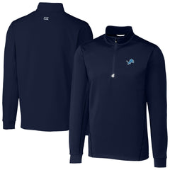 Detroit Lions Cutter & Buck Big & Tall Traverse Stretch Quarter-Zip Top