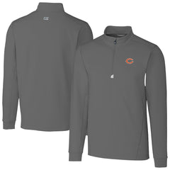 Chicago Bears Cutter & Buck Big & Tall Traverse Stretch Quarter-Zip Top