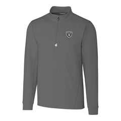 Las Vegas Raiders Cutter & Buck Big & Tall Traverse Stretch Quarter-Zip Top