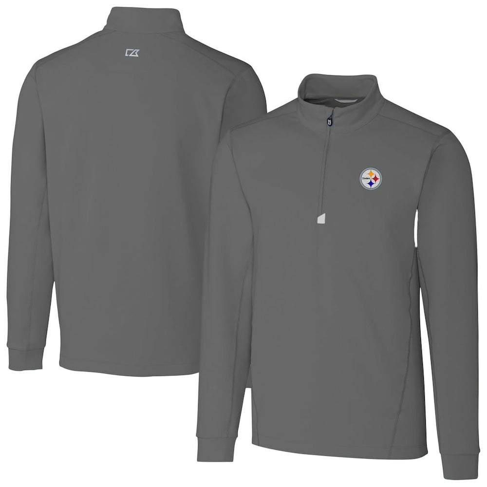 Pittsburgh Steelers Cutter & Buck Big & Tall Traverse Stretch Quarter-Zip Top
