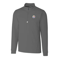 Pittsburgh Steelers Cutter & Buck Big & Tall Traverse Stretch Quarter-Zip Top