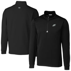 Philadelphia Eagles Cutter & Buck Big & Tall Traverse Stretch Quarter-Zip Top