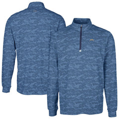 Los Angeles Chargers Cutter & Buck Big & Tall Traverse Eco Camo Tri-Blend DryTec Quarter-Zip Jacket