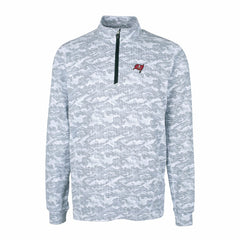 Tampa Bay Buccaneers Cutter & Buck Big & Tall Traverse Eco Camo Tri-Blend DryTec Quarter-Zip Jacket