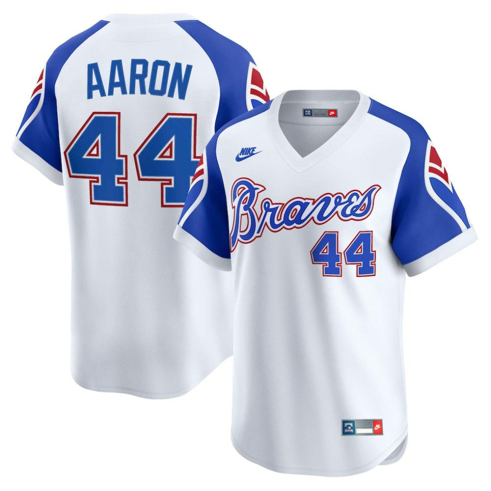 Hank Aaron Atlanta Braves Nike Throwback Cooperstown Collection Limited Jersey | MLB Discount