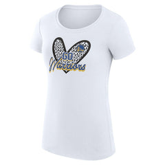 Golden State Warriors G-III 4Her by Carl Banks Women's Super-Slim Fit Lightweight Leopard Heart T-Shirt sale Discount