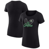 Boston Celtics G-III 4Her by Carl Banks Women's Super-Slim Fit Lightweight Leopard Heart T-Shirt New