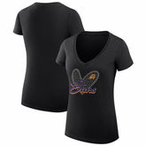 Phoenix Suns G-III 4Her by Carl Banks Women's Super-Slim Fit Lightweight Leopard Heart V-Neck T-Shirt For Sale