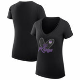 Sacramento Kings G-III 4Her by Carl Banks Women's Super-Slim Fit Lightweight Leopard Heart V-Neck T-Shirt Discount