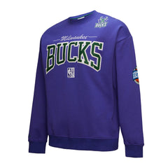 Milwaukee Bucks Hardwood Classics There & Back 2.0 Vintage Pullover Sweatshirt New