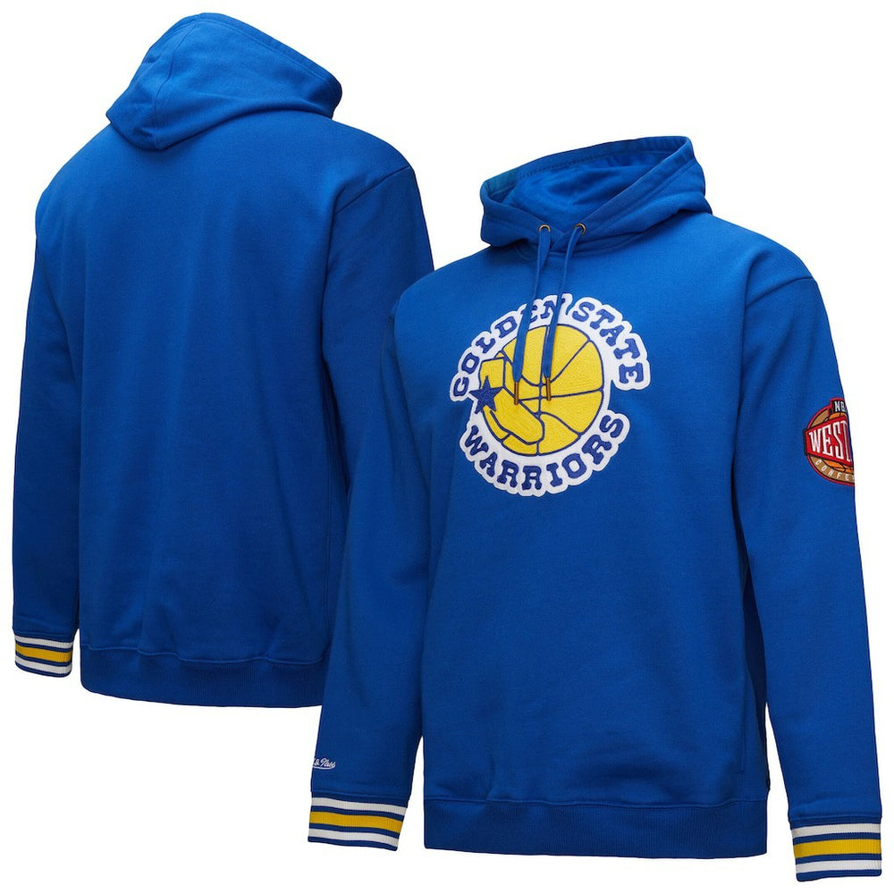 Golden State Warriors Chainstitch Applique Vintage Heavyweight Pullover Hoodie sale Outlet
