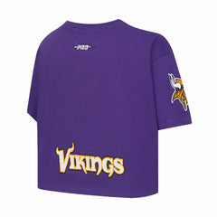 Minnesota Vikings J.J. McCarthy Pro Standard Women's Player Name & Number Cropped Boxy T-Shirt