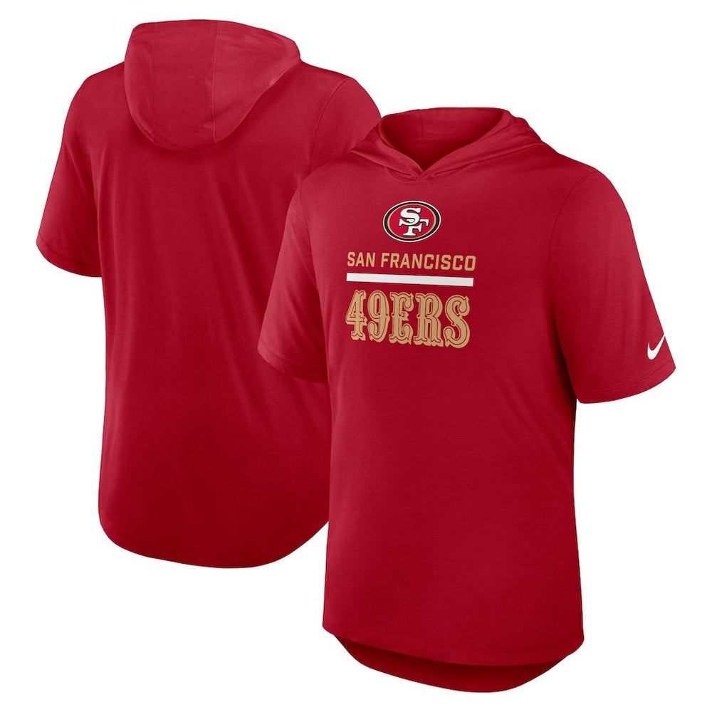 San Francisco 49ers Nike Lockup Tri-Blend Hoodie T-Shirt