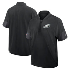 Philadelphia Eagles Nike Sideline Short Sleeve Quarter-Zip Dri-FIT Coach Jacket