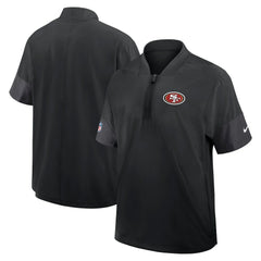San Francisco 49ers Nike Sideline Short Sleeve Quarter-Zip Dri-FIT Coach Jacket