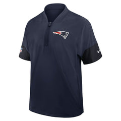 New England Patriots Nike Sideline Short Sleeve Quarter-Zip Dri-FIT Coach Jacket