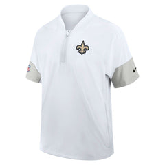 New Orleans Saints Nike Sideline Short Sleeve Quarter-Zip Dri-FIT Coach Jacket