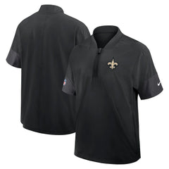 New Orleans Saints Nike Sideline Short Sleeve Quarter-Zip Dri-FIT Coach Jacket