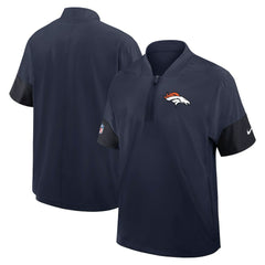 Denver Broncos Nike Sideline Short Sleeve Quarter-Zip Dri-FIT Coach Jacket