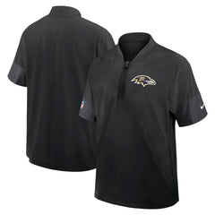 Baltimore Ravens Nike Sideline Short Sleeve Quarter-Zip Dri-FIT Coach Jacket