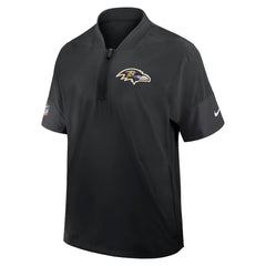 Baltimore Ravens Nike Sideline Short Sleeve Quarter-Zip Dri-FIT Coach Jacket