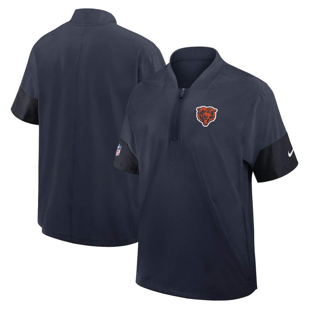 Chicago Bears Nike Sideline Short Sleeve Quarter-Zip Dri-FIT Coach Jacket