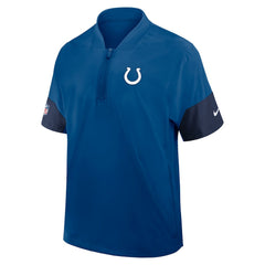 Indianapolis Colts Nike Sideline Short Sleeve Quarter-Zip Dri-FIT Coach Jacket